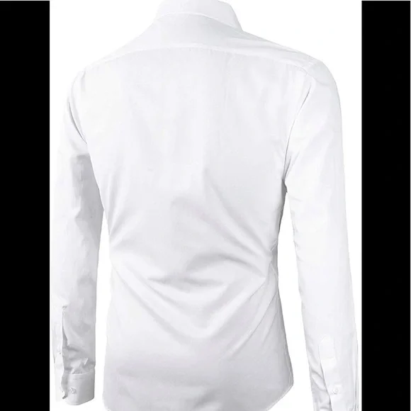 BRAND NEW STYLISH MENS SLIM FIT COLLAR BUTTON DOWN SHIRT NWT - Picture 2 of 5